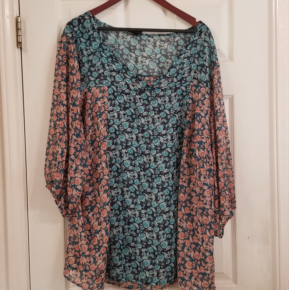 Torrid Women's Floral Swimsuit Coverup 4X